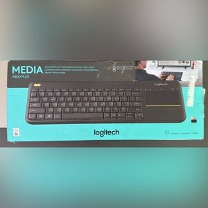 Logitech Media K400 Plus Black Wireless Keyboard with Touchpad